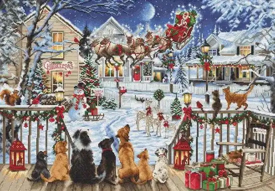 Pets On The Porch B2423L Counted Cross-Stitch Kit Seasonal Sale