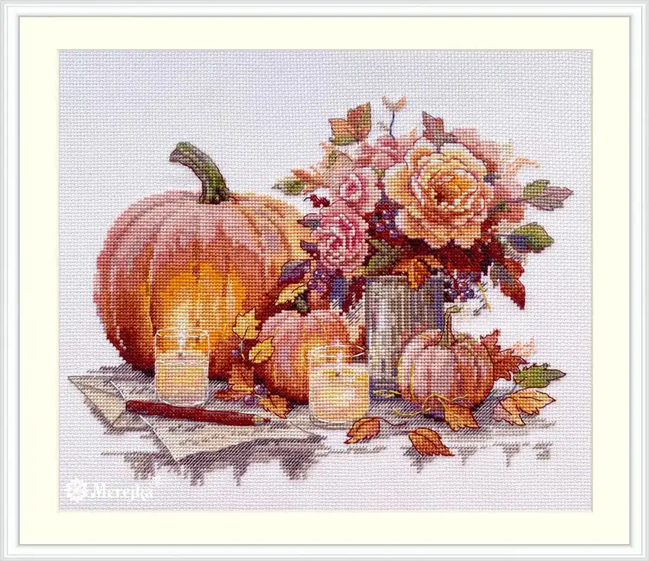 Still Life with Pumpkins K-241A Counted Cross-Stitch Kit Instant Buy