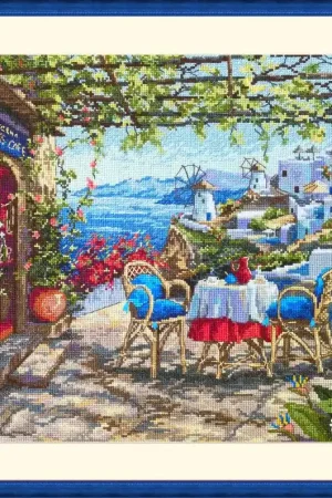 Crafted Santorini. View from Terrace K-230 Counted Cross-Stitch Kit