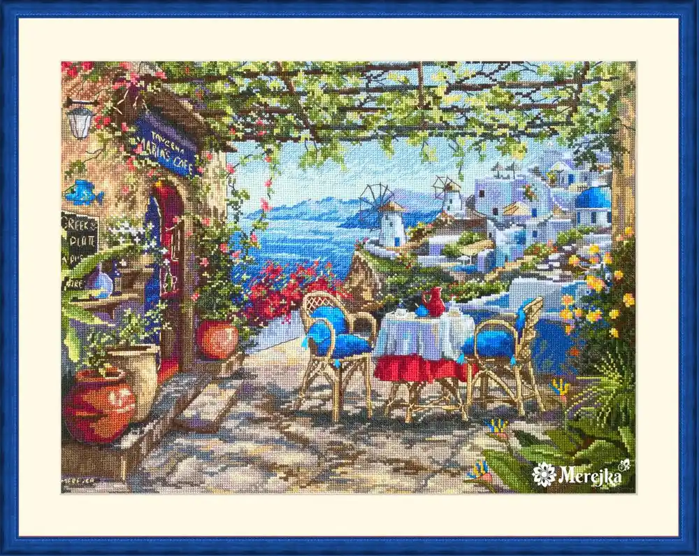 Crafted Santorini. View from Terrace K-230 Counted Cross-Stitch Kit