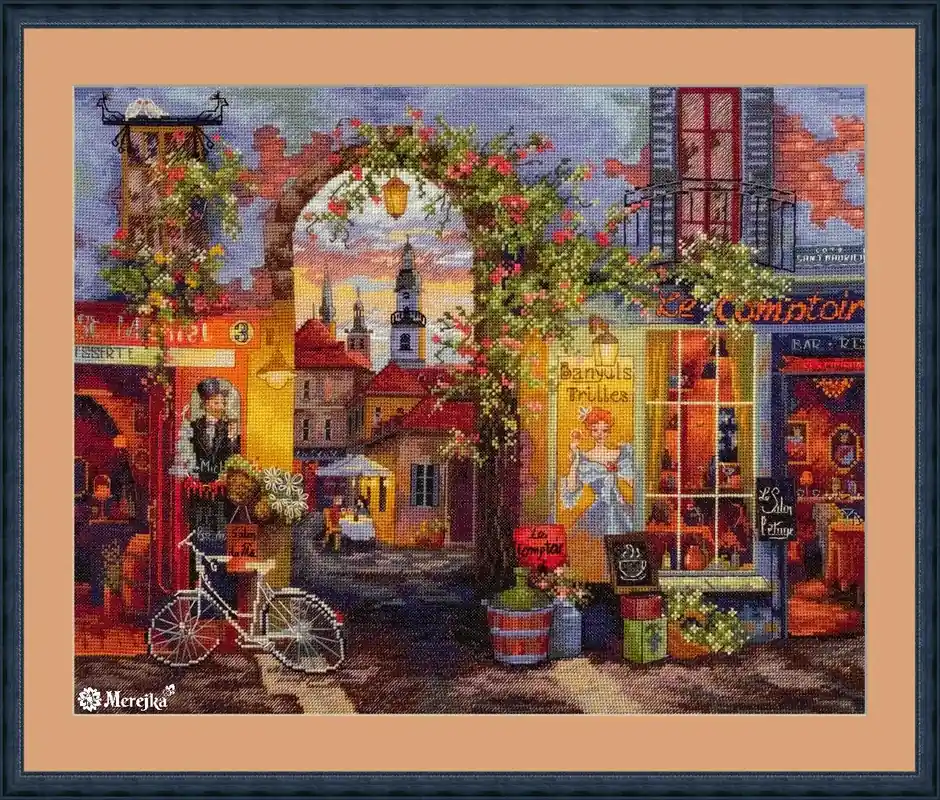 French Cafe K-227 Counted Cross-Stitch Kit In Demand