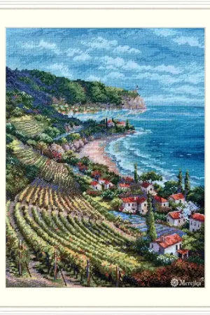 Coastline View K-226 Counted Cross-Stitch Kit Crafted