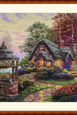 Make a Wish Cottage K-212 Counted Cross-Stitch Kit One Day Deal