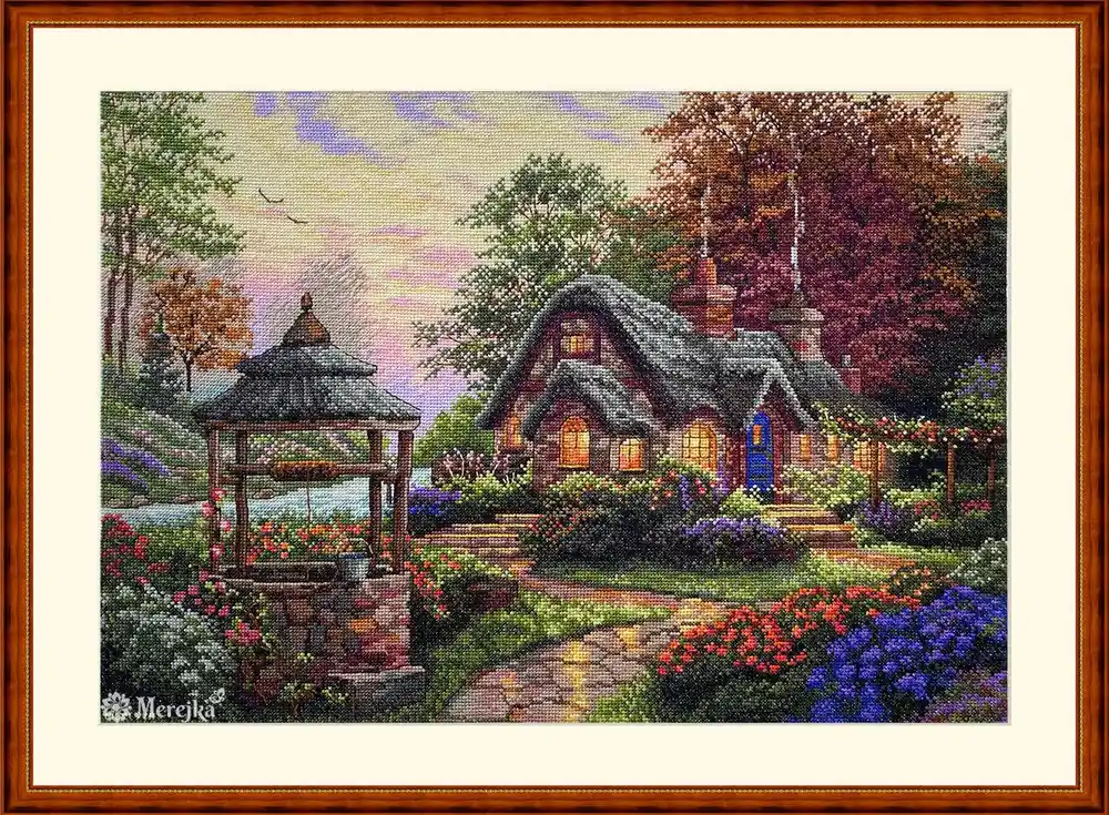 Make a Wish Cottage K-212 Counted Cross-Stitch Kit One Day Deal