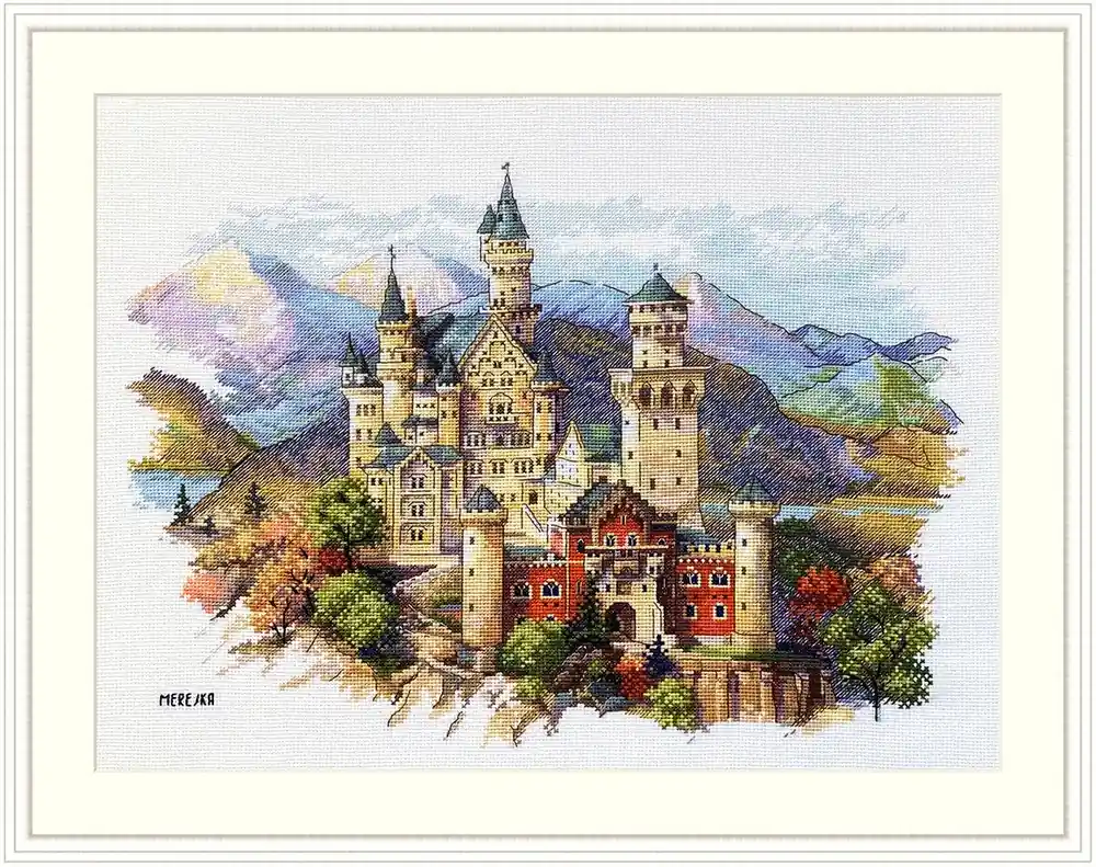 Neuschwanstein Castle K-201 Counted Cross-Stitch Kit Original