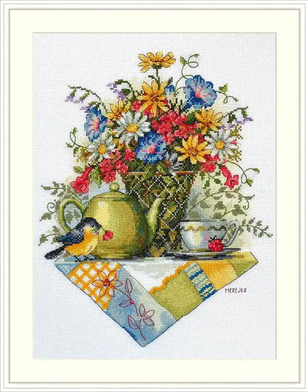 Wildflower Tea K-198 Counted Cross-Stitch Kit Editor’s Pick