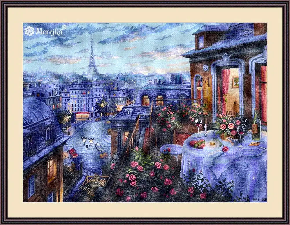 Hot Deal Paris Evening Deja Vu K-188 Counted Cross-Stitch Kit