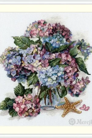 Premium Hydrangea K-178 Counted Cross-Stitch Kit
