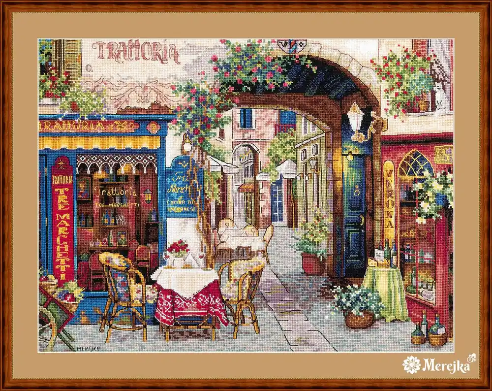 Sale Cafe in Verona K-161 Counted Cross-Stitch Kit