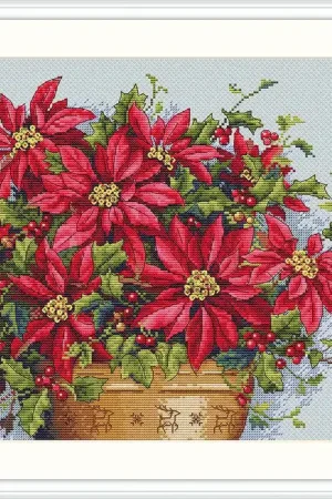 Reduced Price Poinsettia K-132 Counted Cross-Stitch Kit