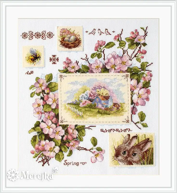 Spring Sampler K-120 Counted Cross-Stitch Kit Bargain