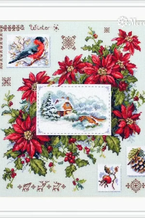 Winter Sampler K-119 Counted Cross-Stitch Kit Express Delivery