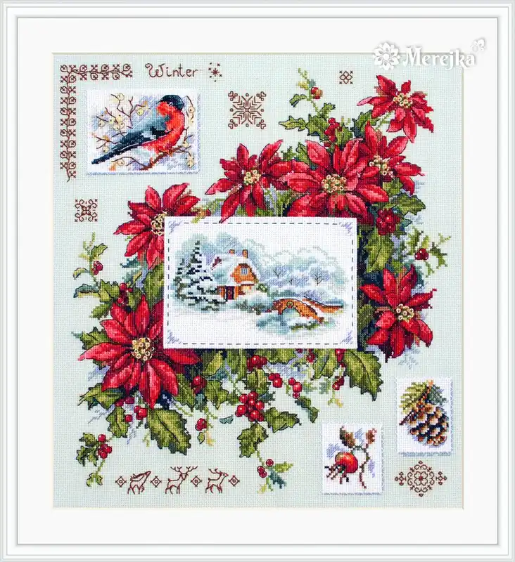Winter Sampler K-119 Counted Cross-Stitch Kit Express Delivery