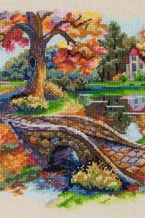 Weekend Sale Autumn Landscape K-103 Counted Cross-Stitch Kit