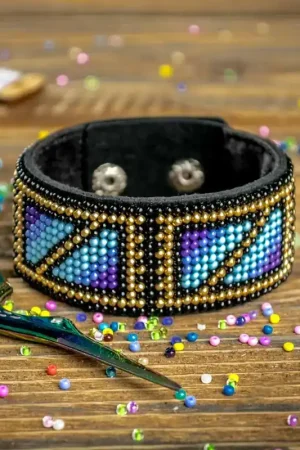 Bead embroidery kit on artificial leather FLBB-028 Exclusive Offer