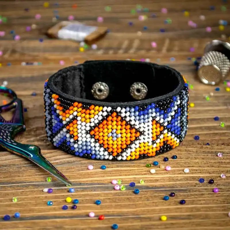 Limited Time Bead embroidery kit on artificial leather FLBB-023