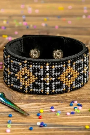 Bead embroidery kit on artificial leather FLBB-022 Seasonal Sale
