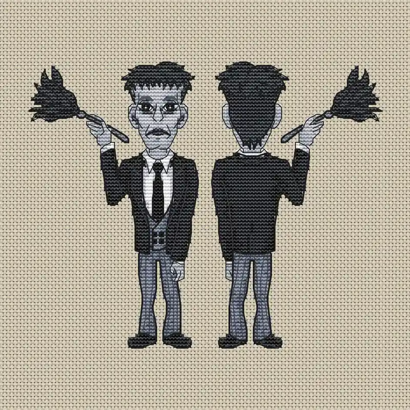 Free Shipping The Addams Family: Lurch - PDF Cross Stitch Pattern