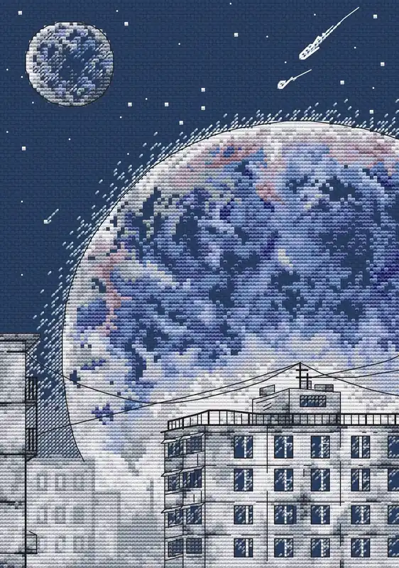 In Demand Panel Houses - PDF Cross Stitch Pattern