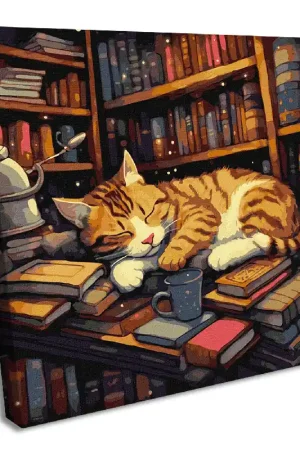 Painting by Numbers kit Fluffy book lover KHO6505 Don’t Miss Out