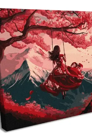 Limited Offer Painting by Numbers kit Flying on a swing KHO5089