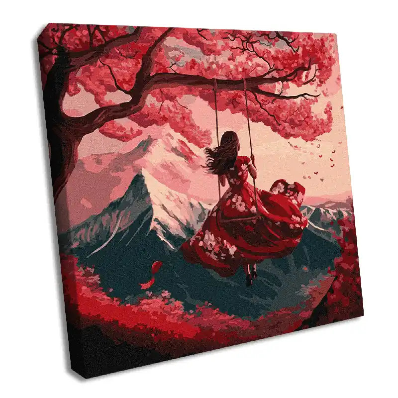 Limited Offer Painting by Numbers kit Flying on a swing KHO5089