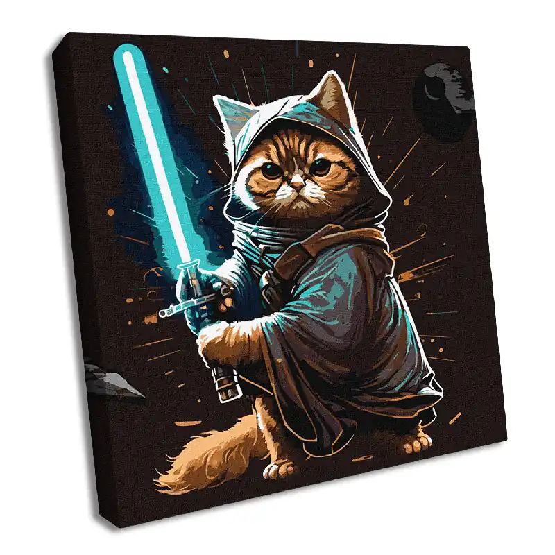 Painting by Numbers kit Warrior cat KHO4484 Money Back Guarantee