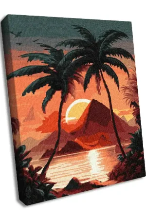Painting by Numbers kit Sunrise by the sea KHO2771 Flash Sale
