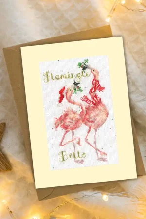 Trending Flamingle Bells XMAS68 Counted Cross Stitch Kit
