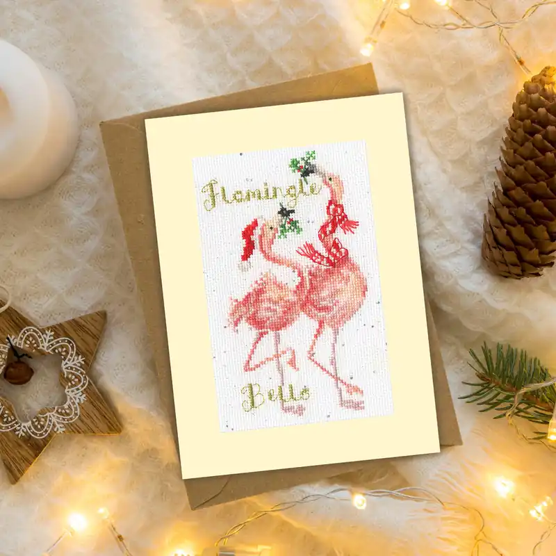 Trending Flamingle Bells XMAS68 Counted Cross Stitch Kit