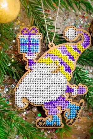 Fresh Stock Set for embroidery with beads on wood FLK-499