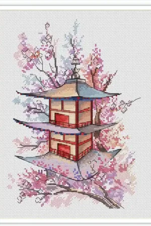 Pagoda - PDF Cross Stitch Pattern Grab Now