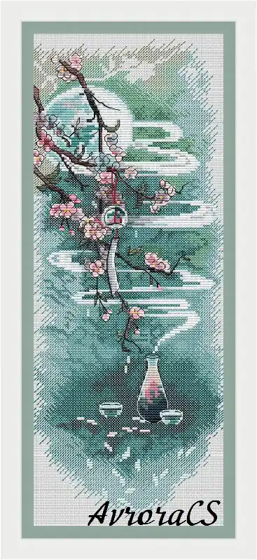 Moon Sake - PDF Cross Stitch Pattern Reduced Price