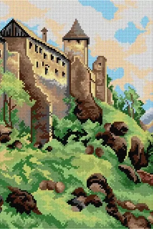 Limited Offer Petersberg Castle 3488M Needlepoint canvas for halfstitch without yarn