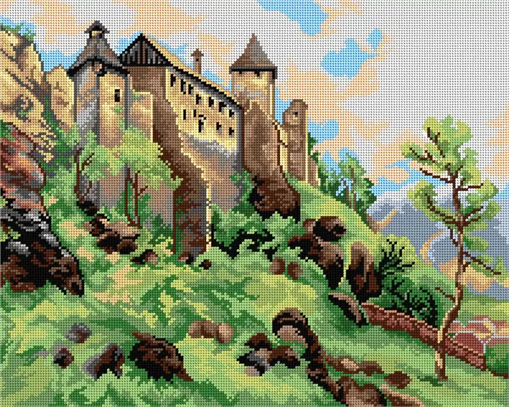 Limited Offer Petersberg Castle 3488M Needlepoint canvas for halfstitch without yarn