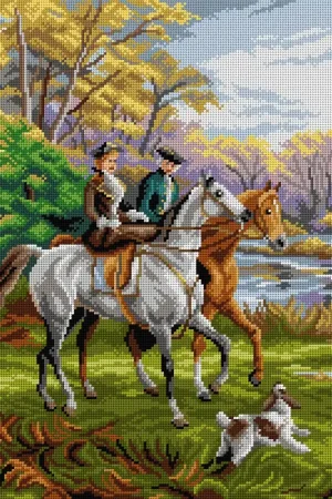 The Morning Ride 3041M Needlepoint canvas for halfstitch without yarn Top Pick