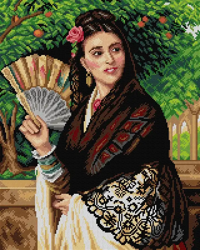 Seasonal Sale The Pride of Seville 2947M Needlepoint canvas for halfstitch without yarn
