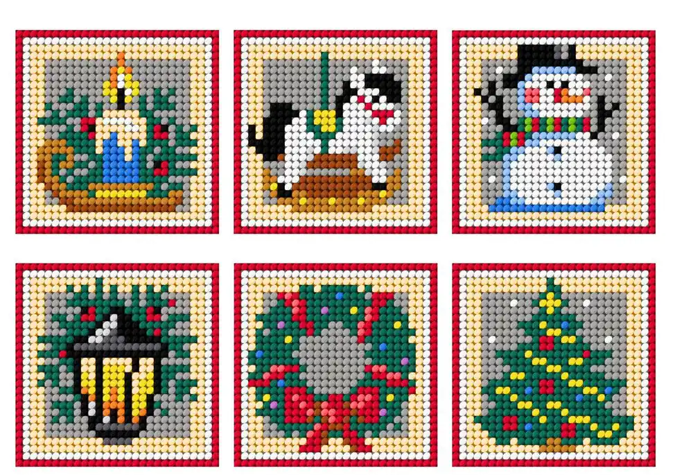 Express Delivery Christmas coasters 161CS Counted Cross-Stitch Kit