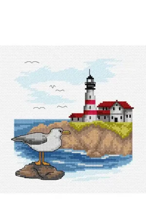 Flash Sale Landscape with Lighthouse 8901 Counted Cross-Stitch Kit