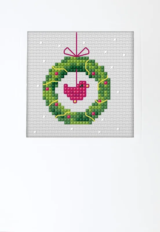 Christmas Wreath 6310 Counted Cross-Stitch Kit Clearance