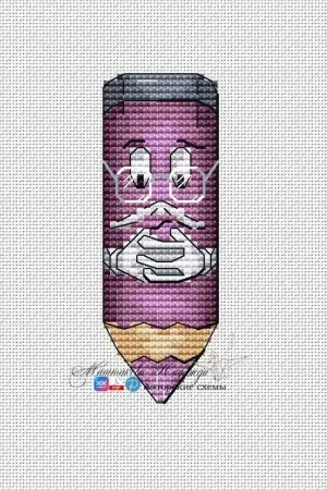 Lilac Pencil - PDF Cross Stitch Pattern Same Day Shipping