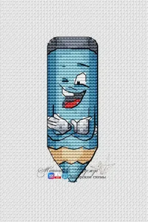 Place Order Blue Pencil - PDF Cross Stitch Pattern