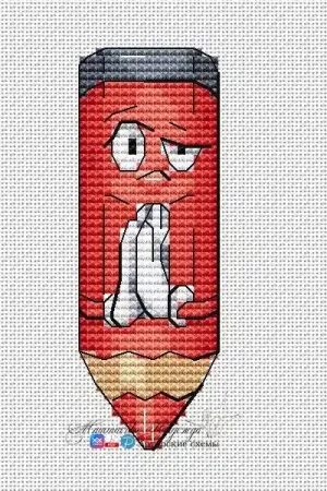 Red Pencil - PDF Cross Stitch Pattern Professional Grade