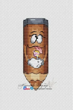 Brown Pencil - PDF Cross Stitch Pattern Worldwide Shipping