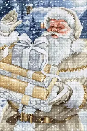 Santa and Pressies BU5034L Counted Cross-Stitch Kit Same Day Shipping