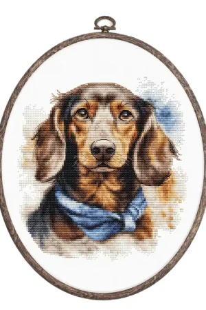 Fan Favorite The Dachshund BC222L Counted Cross-Stitch Kit
