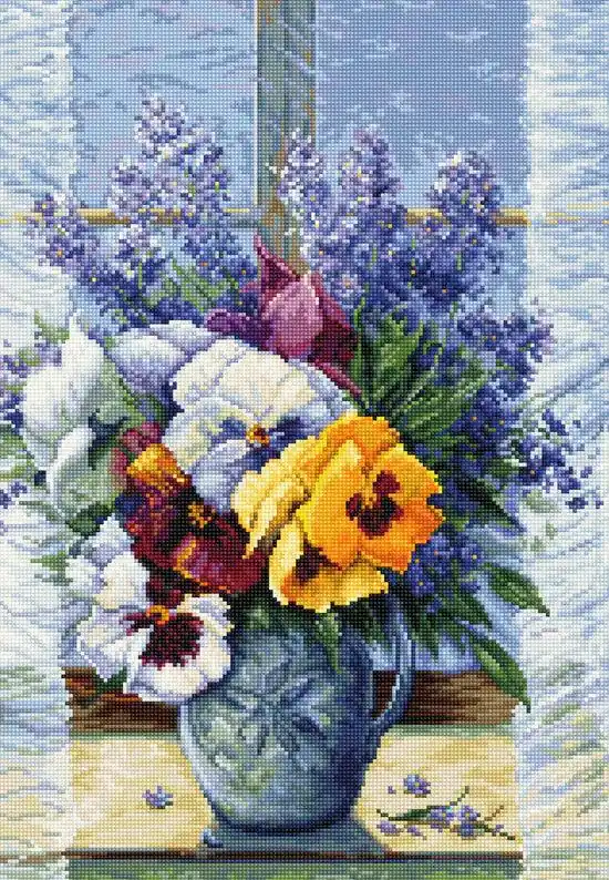 Bouquet with Pansie B7030L Counted Cross-Stitch Kit Bulk Order