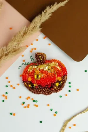 Don’t Miss Out Bead Embroidery Decoration Kit - Golden pumpkin AD-234