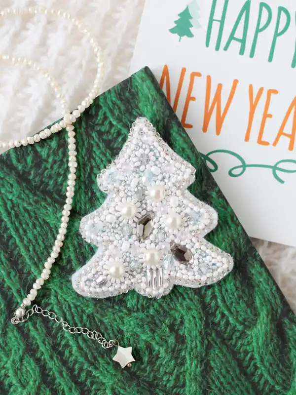 Bead Embroidery Decoration Kit - White spruce AD-209 Certified