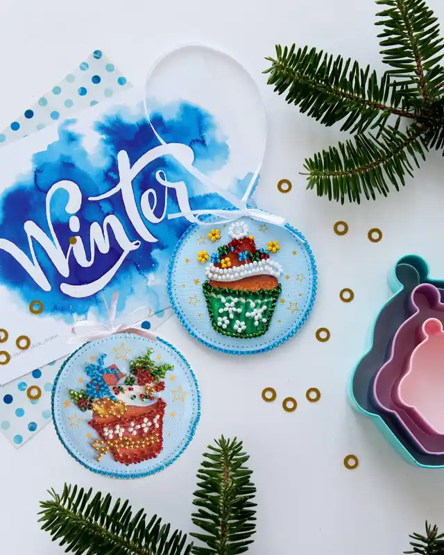Authentic Bead Embroidery Decoration Kit - New Year sweets ABT-019